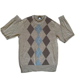Dockers‎ geometric argyle pattern crew neck sweater men Medium